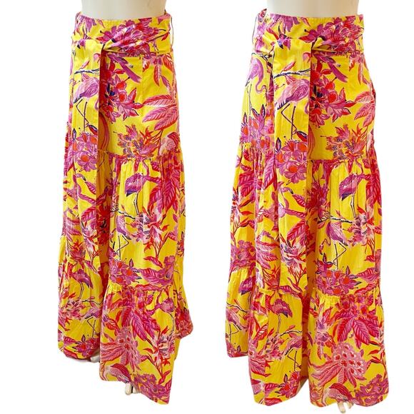Banjanan Discovery Skirt in Flamingo Rhododendron Vibrant Yellow XS - Picture 2 of 9